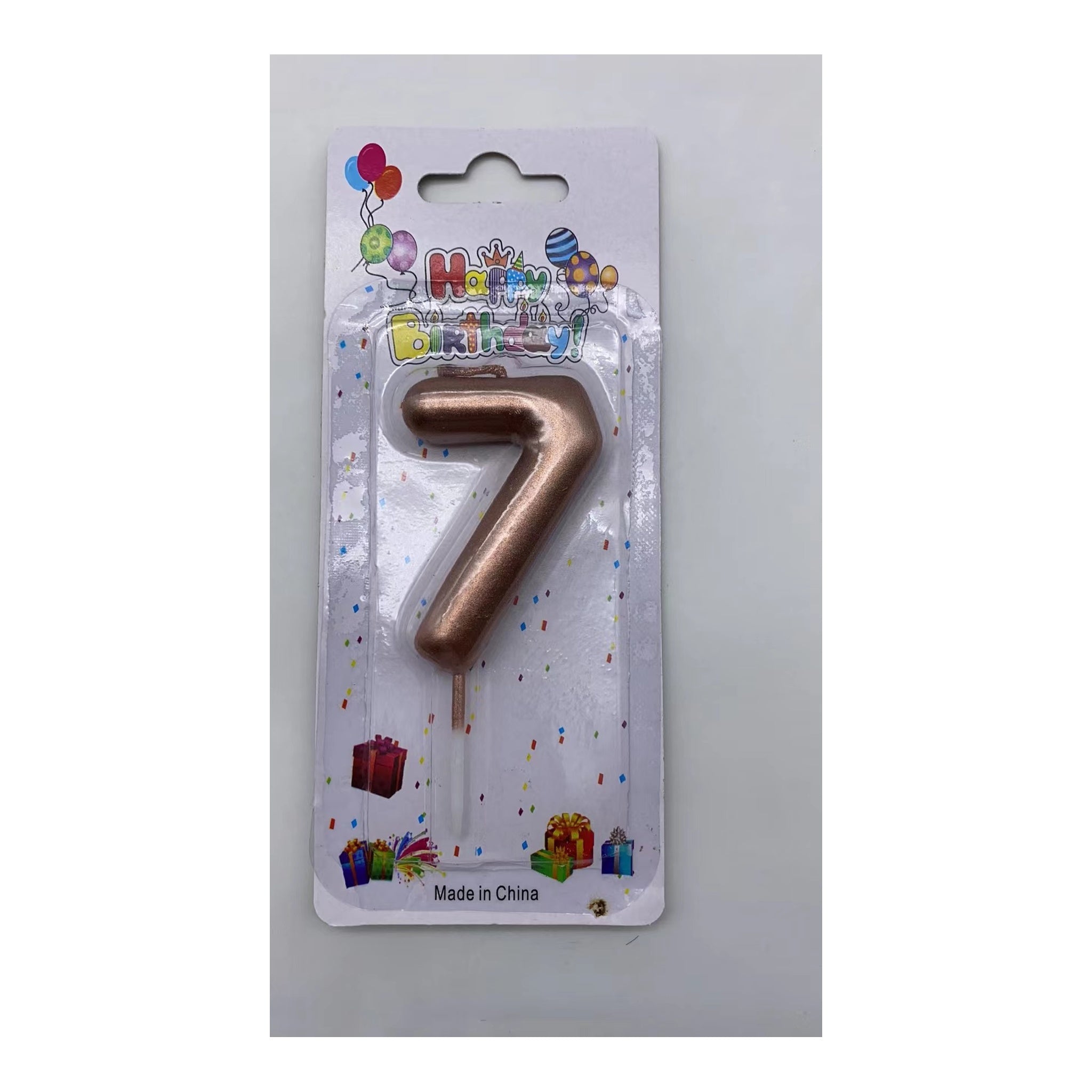 Birthday Candle Rose Gold 7